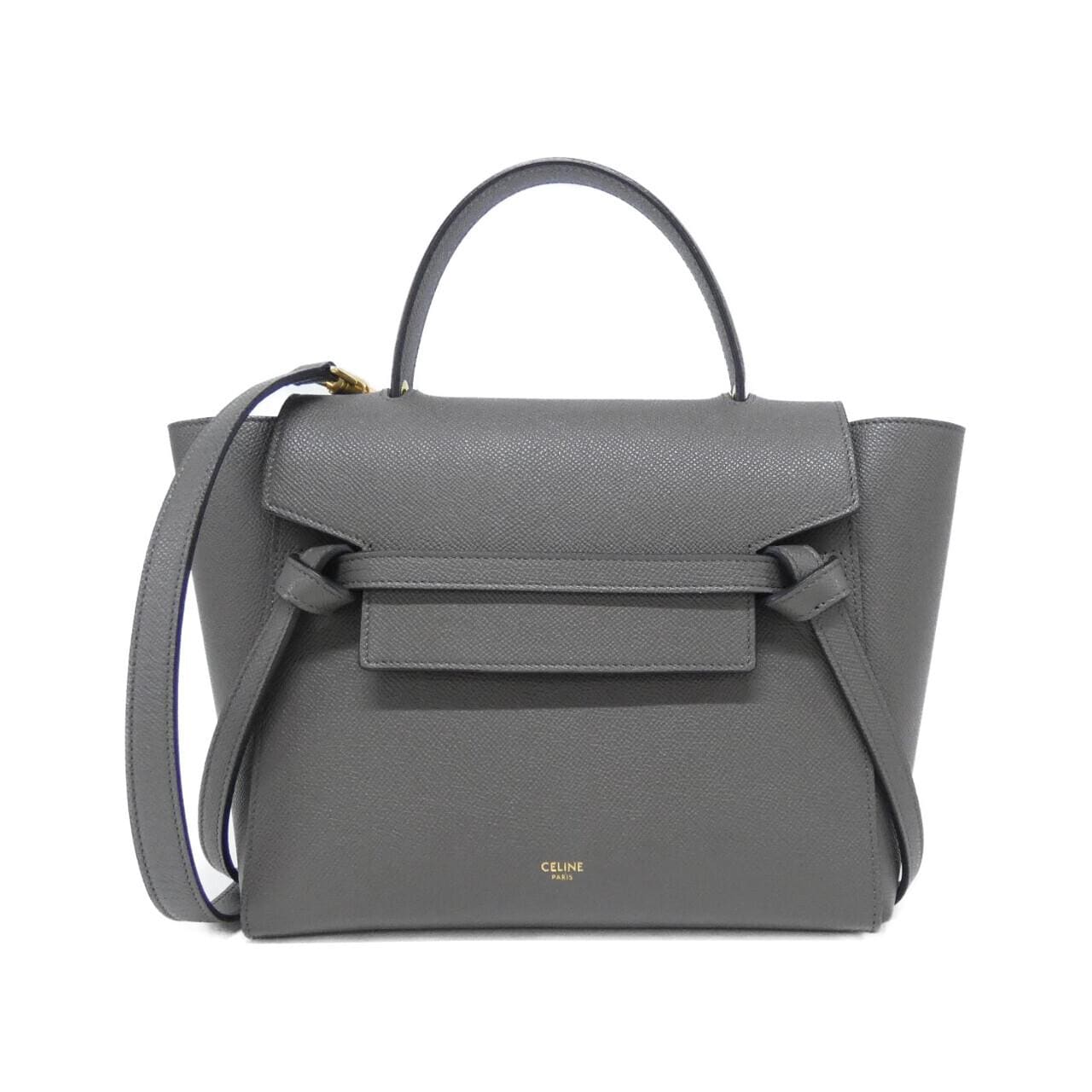 セリーヌ ベルトバッグ グレー